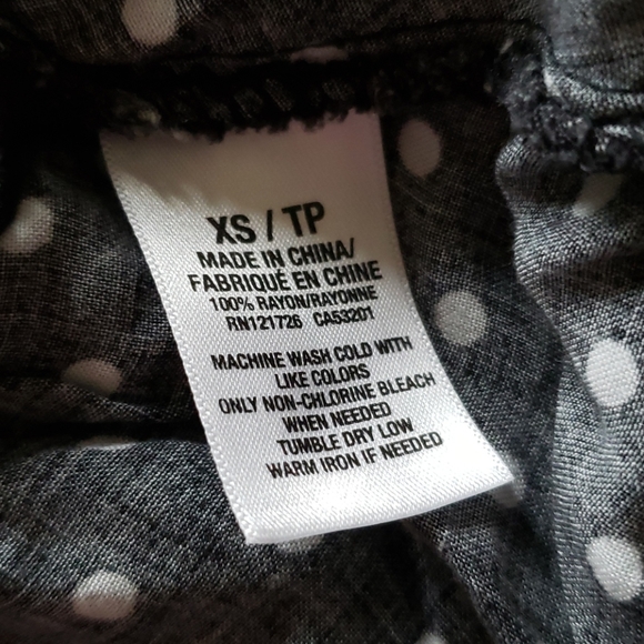 Aeropostale || black and white polka dot shorts - Picture 5 of 6